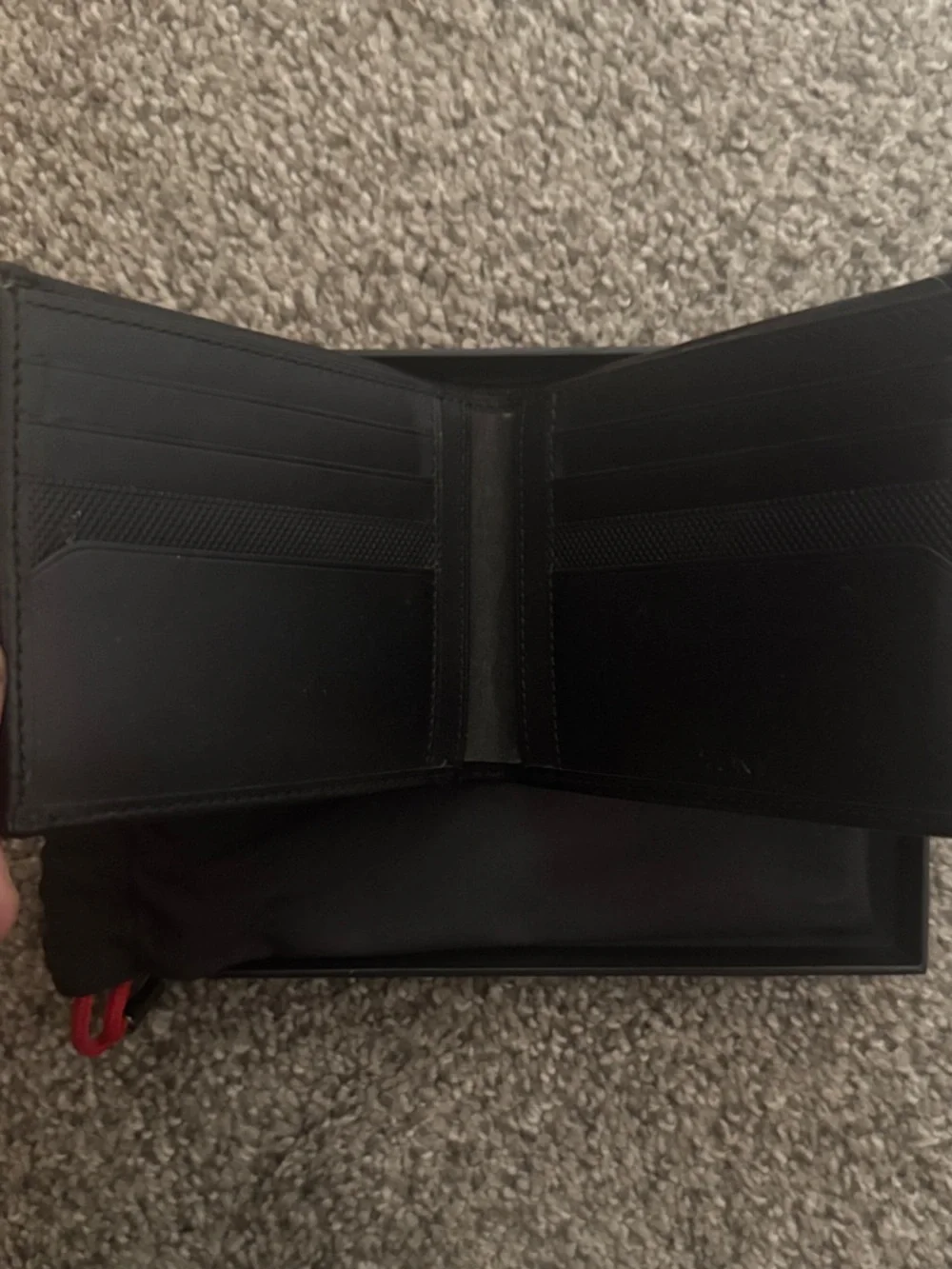 TUMI Double Billfold Wallet - Black/Red